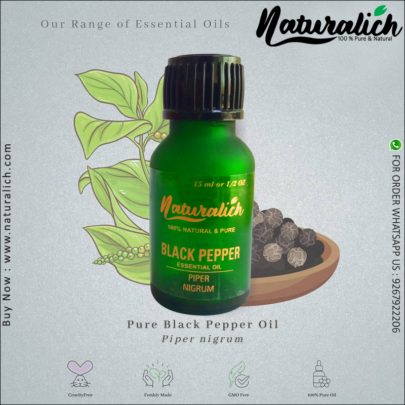 Naturalich Black Pepper Essential Oil 15 ML Buy Now Black Pepper Oil