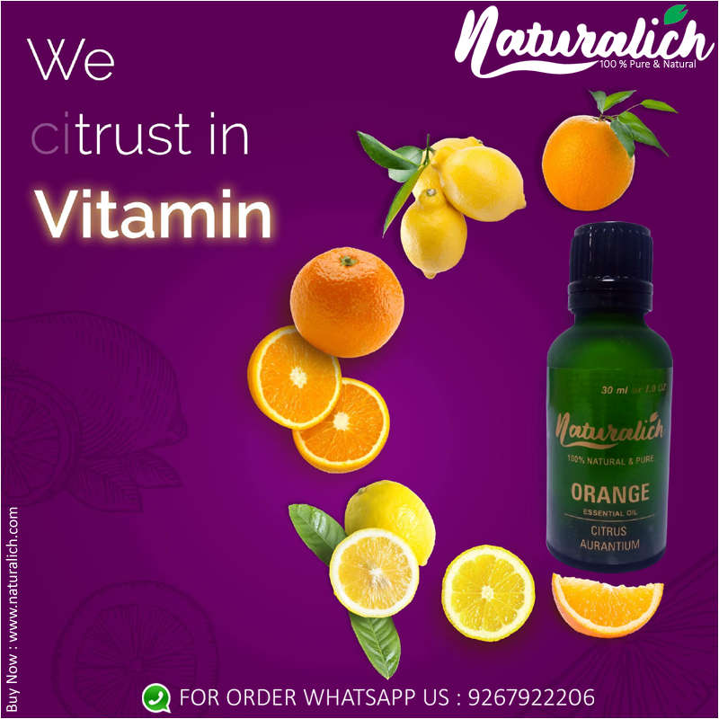 Naturalich Orange Pure and Natural Essential Oil 30 ml