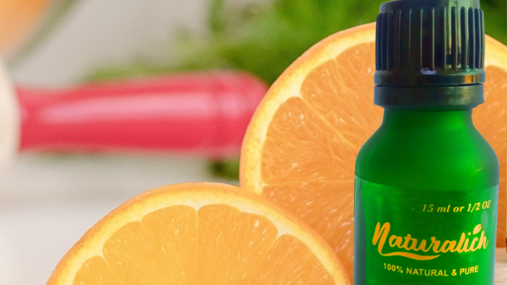 Naturalich Orange Essential Oil for Face, Skin, Aroma, Diffuser Steam Distillation 15ml