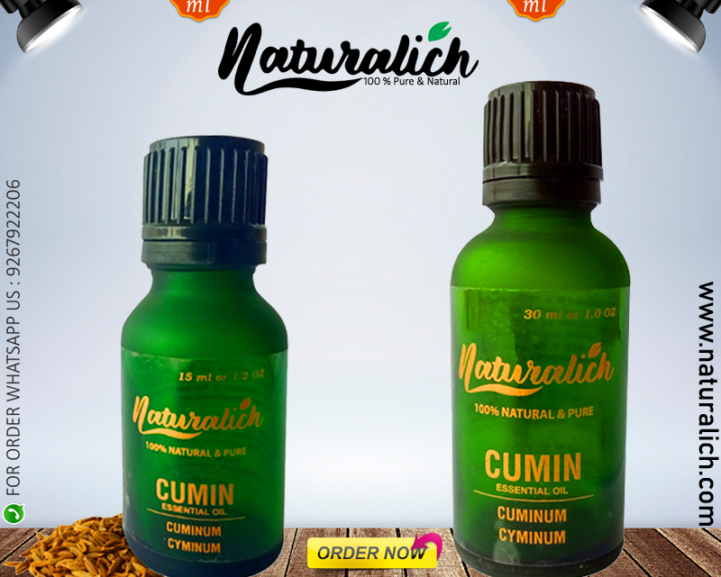 Buy Now Naturalich Cumin Seed Essential Oil 15 ml and 30 ml - Pure & Natural