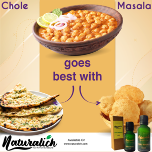 Naturalich Chole Masala with Natural Oils, 15ML, Liqued Naturalich Chole Masala Blend, 100 % Pure & Natural Chole Masala Extract (Pack of 1), Ready to Cook Spice Mix Chole Masala