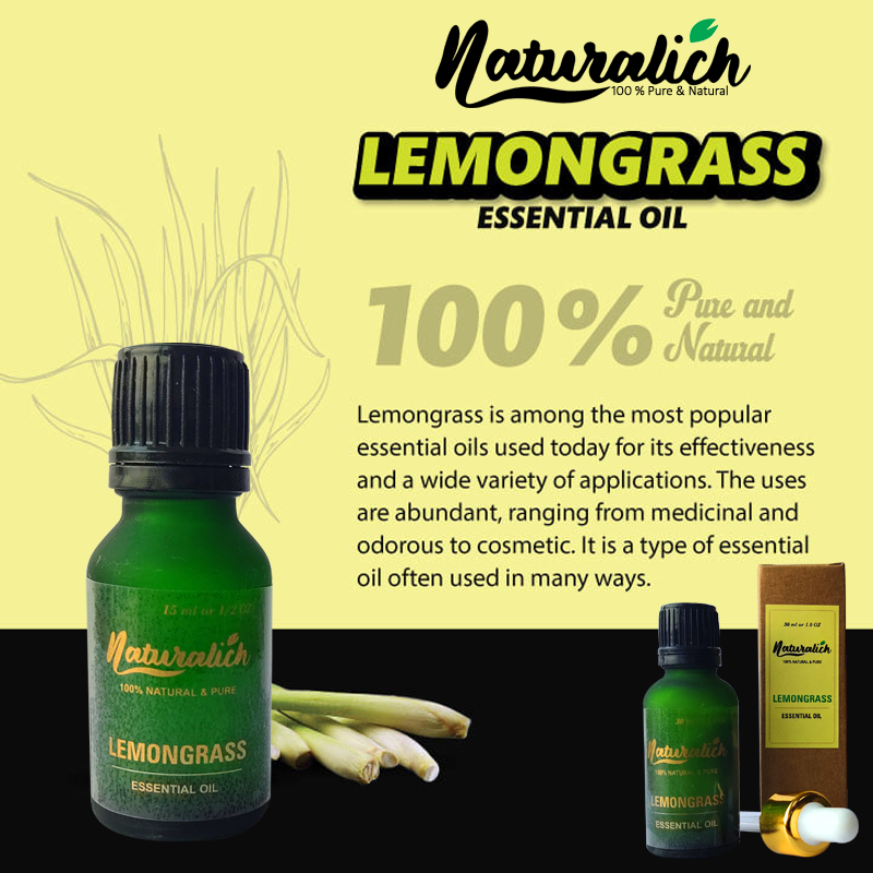 Naturalich Lemon Grass Essential Oil 30 ml 100% Pure Natural & Undiluted