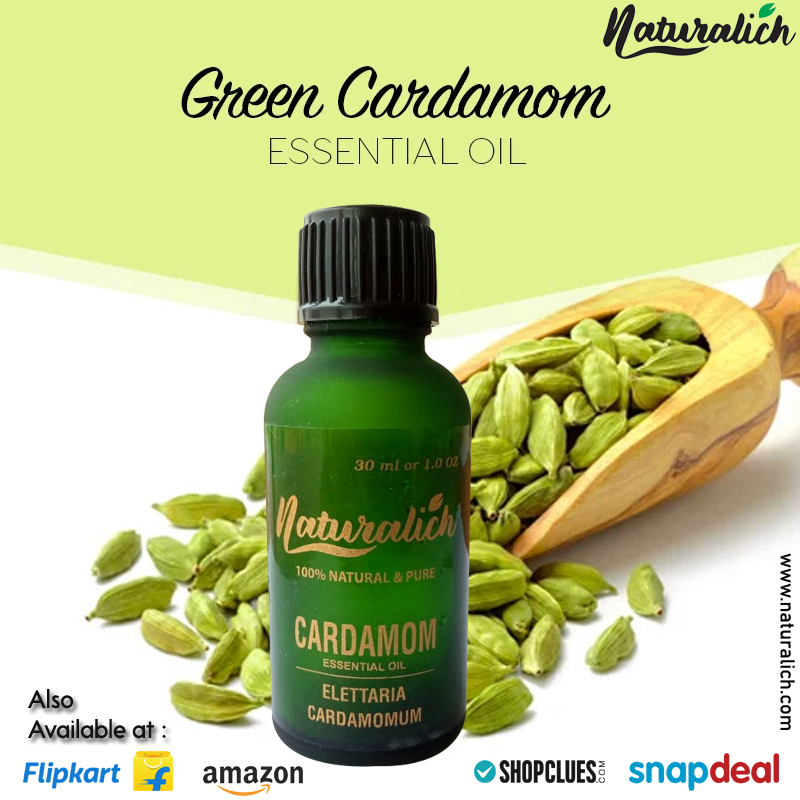 Cardamom essential oil is steam distilled from the plant's dried, ripe seed pods, and is one of the best aromatherapy oils to use as a 'general tonic' for the mind and body