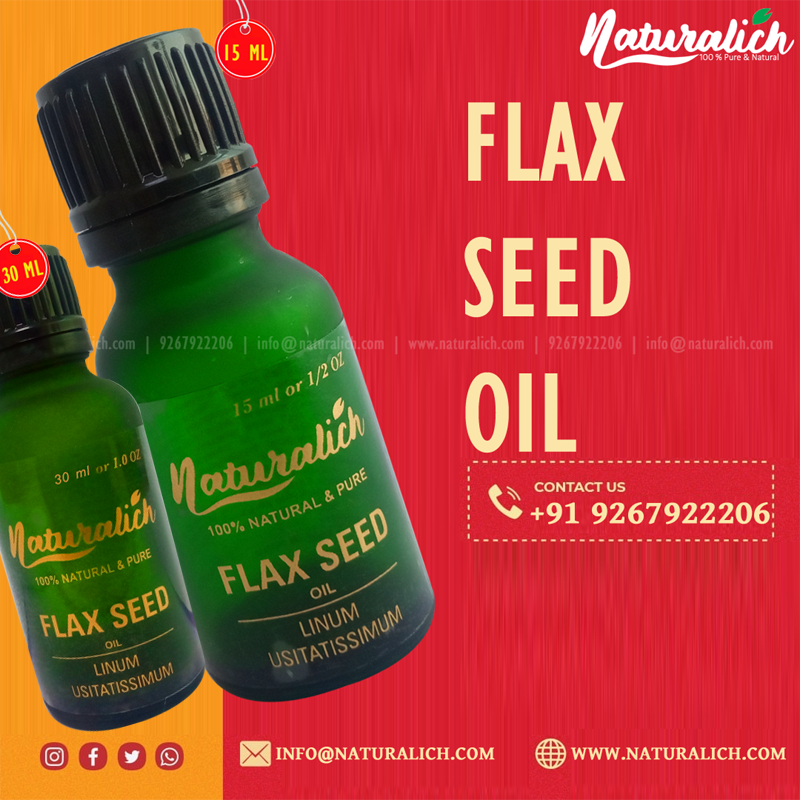 Buy Now Naturalich Flax Seed Oil 15 ML - 100 % Pure & Natural