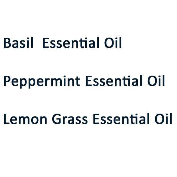 Lemon Grass Essential Oil, Peppermint Essential Oil, Basil Essential Oil