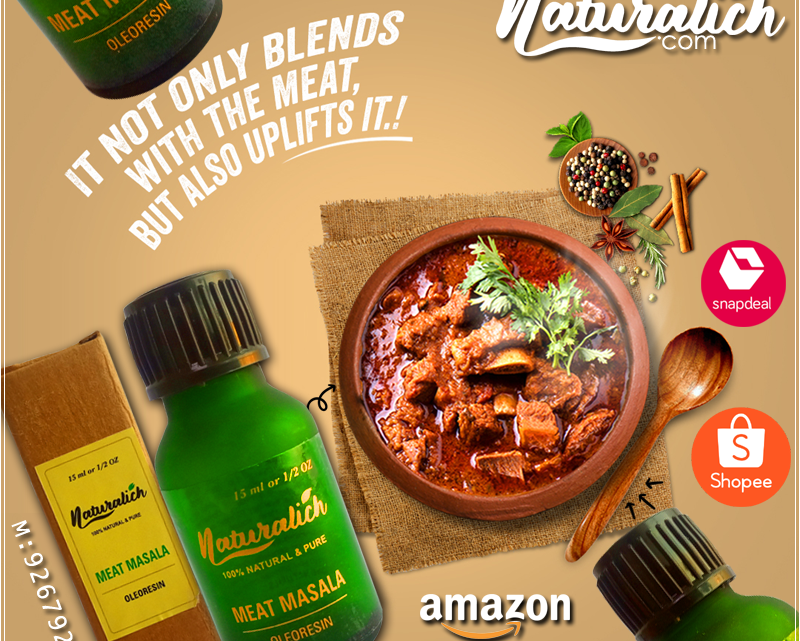 Cook meat with Naturalich meat masala to give your curries a finger-licking good flavour!