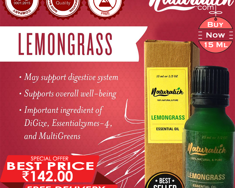 Naturalich Lemongrass Essential Oil | Buy Now Lemongrass Essential Oil