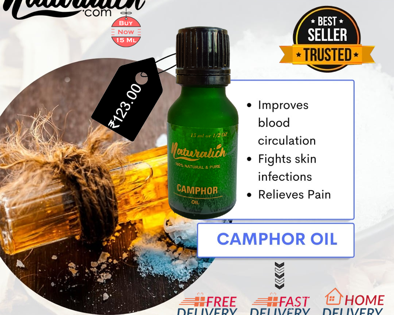 Naturalich Camphor Oil, Buy Now Camphor Oil 15 ML