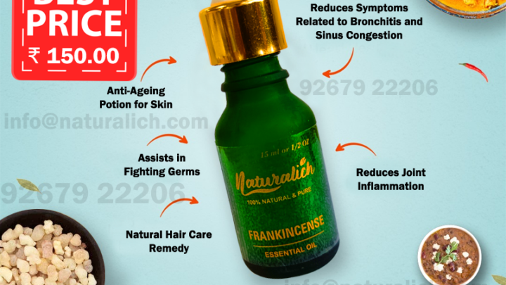 Frankincense Essential Oil by Naturalich 100 % Pure & Natural – 15ml