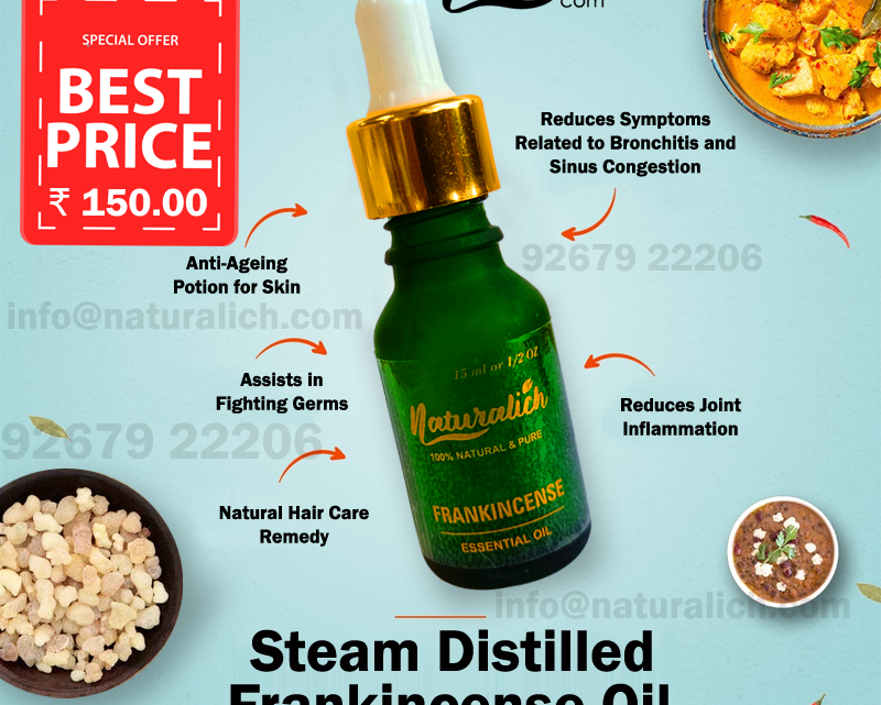 Frankincense Essential Oil by Naturalich 100 % Pure & Natural – 15ml