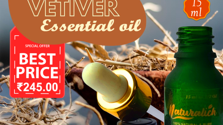 Vetiver Essential Oil 15 ML, Buy Now Vetiver essential Oil ₹245.00