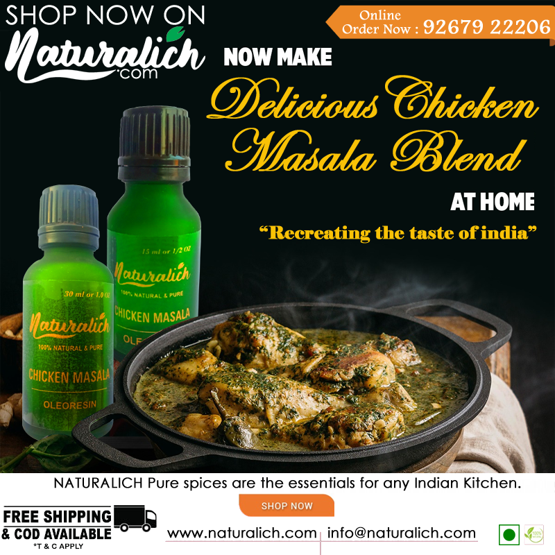 Naturalich Chicken Masala 15 ML – Co2 Extrat Oleoresin – 100 % Pure & Natural | Liquid Chicken Masala 30 ML, Chicken Masala 30 ML, Natural Chicken Masala Blend 15 ML, Chicken Masala Oleoresin 30 ML, Liquid Chicken Masala Blend 15 ML